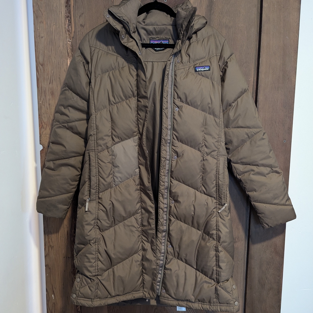 Patagonia Brown Quilted Long Coat
